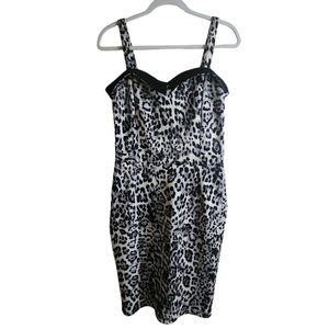 Switchblade Stiletto Animal Print Mob Wife Rockabilly Pinup Bodycon Dress